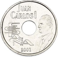25 Pesetas obverse