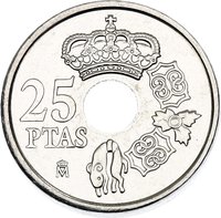25 Pesetas reverse