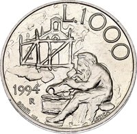1000 Lire reverse