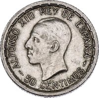 50 Centimos obverse