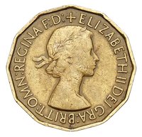 3 Pence obverse