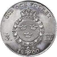 ⅓ Riksdaler reverse