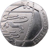 20 Pence reverse