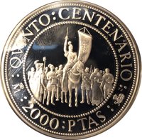 2000 Pesetas reverse