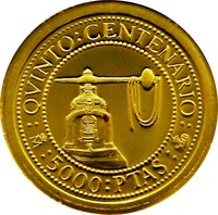 5000 Pesetas reverse