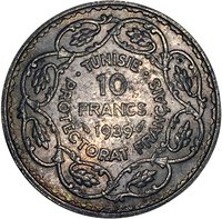 10 Francs reverse