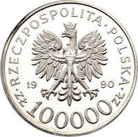 100000 Zlotys obverse
