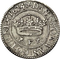 ½ Krone reverse