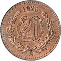 20 Centavos reverse
