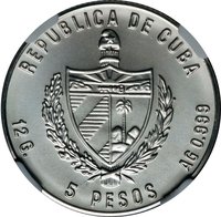 5 Pesos obverse
