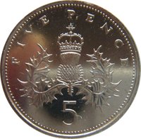 5 Pence reverse
