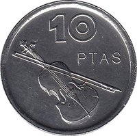 10 Pesetas reverse