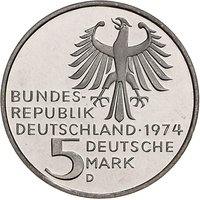 5 Deutsche Mark obverse