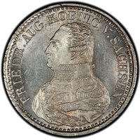 ⅙ Saxon Thaler obverse