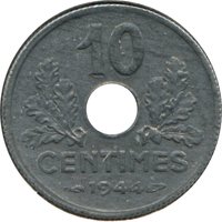 10 Centimes reverse