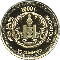 1000 Tögrög obverse