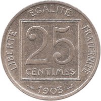25 Centimes reverse