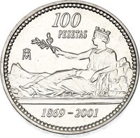 100 Pesetas reverse