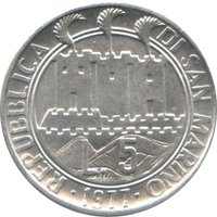 5 Lire obverse
