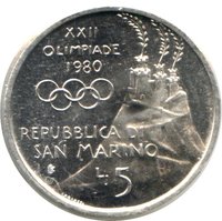 5 Lire obverse