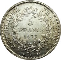 5 Francs obverse