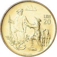 20 Lire reverse