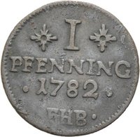 1 Pfennig reverse