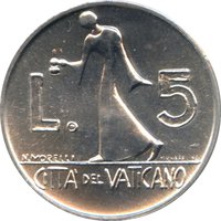 5 Lire reverse