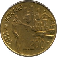 200 Lire reverse