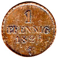 1 Pfennig reverse