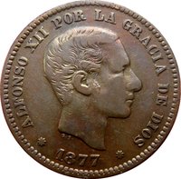 5 Centimos obverse
