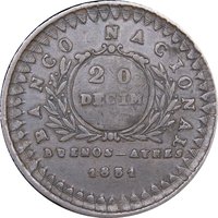 20 Decimos de Real obverse