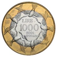 1000 Lire reverse