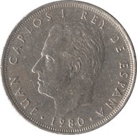 25 Pesetas obverse