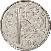100 Lire reverse