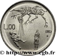 100 Lire reverse