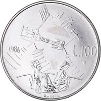 100 Lire reverse