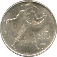 500 Lire reverse