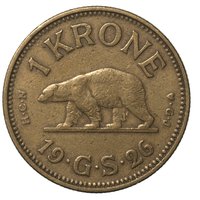 1 Krone reverse