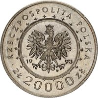 20000 Zlotys obverse