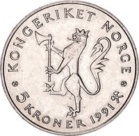 5 Kroner obverse