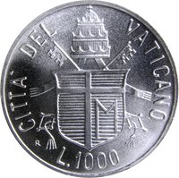 1000 Lire reverse