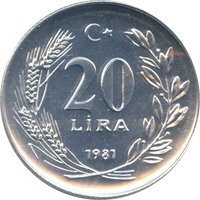 20 Lira reverse