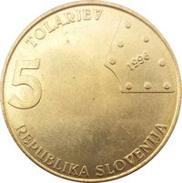 5 Tolarjev obverse