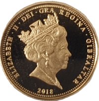 ¼ Sovereign obverse