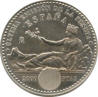 2000 Pesetas reverse
