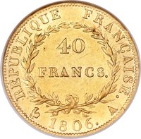 40 Francs reverse
