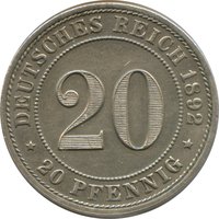 20 Pfennigs reverse
