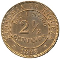 2½ Centavos reverse