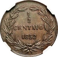 ½ Centavo reverse